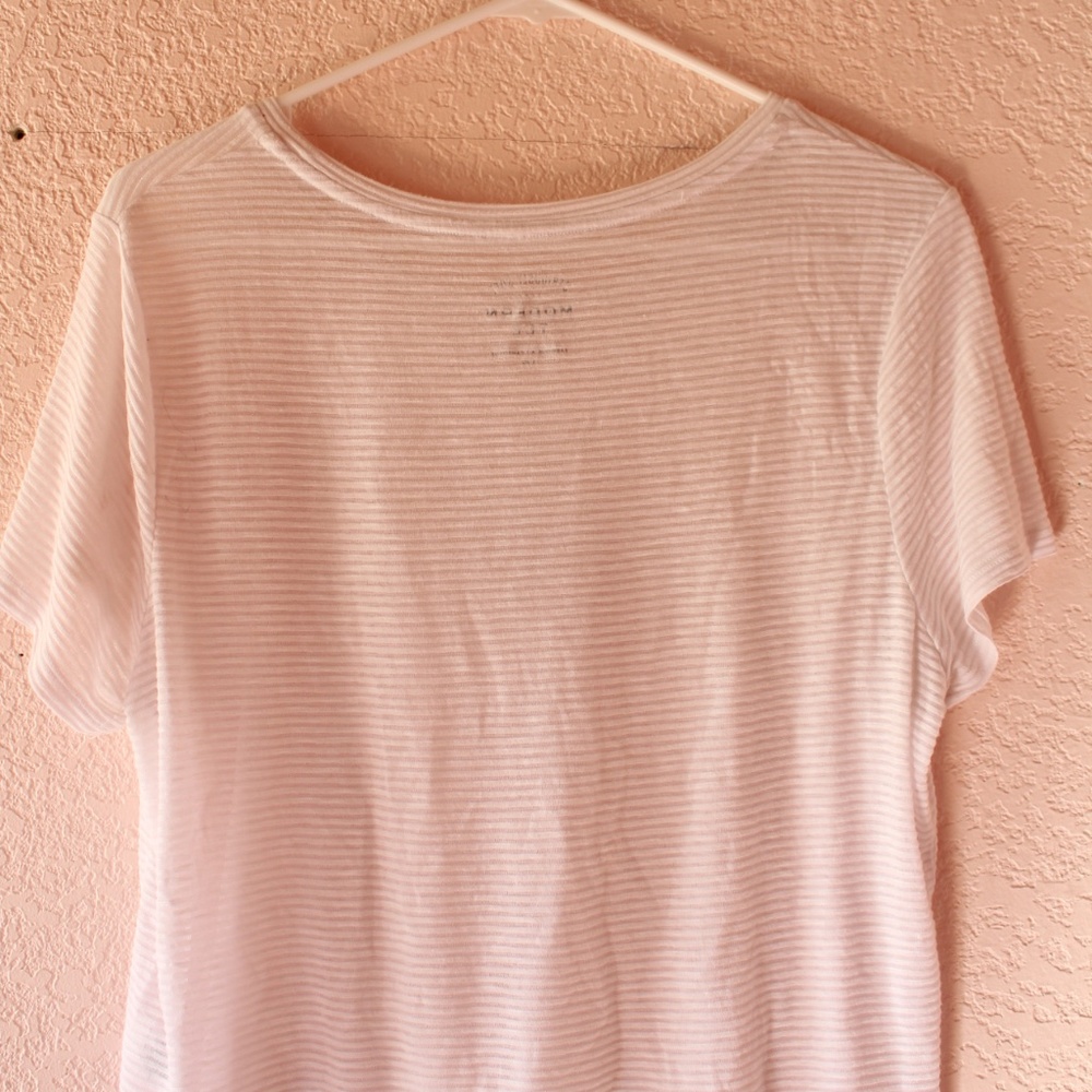 Striped White T-Shirt by Modern Tee